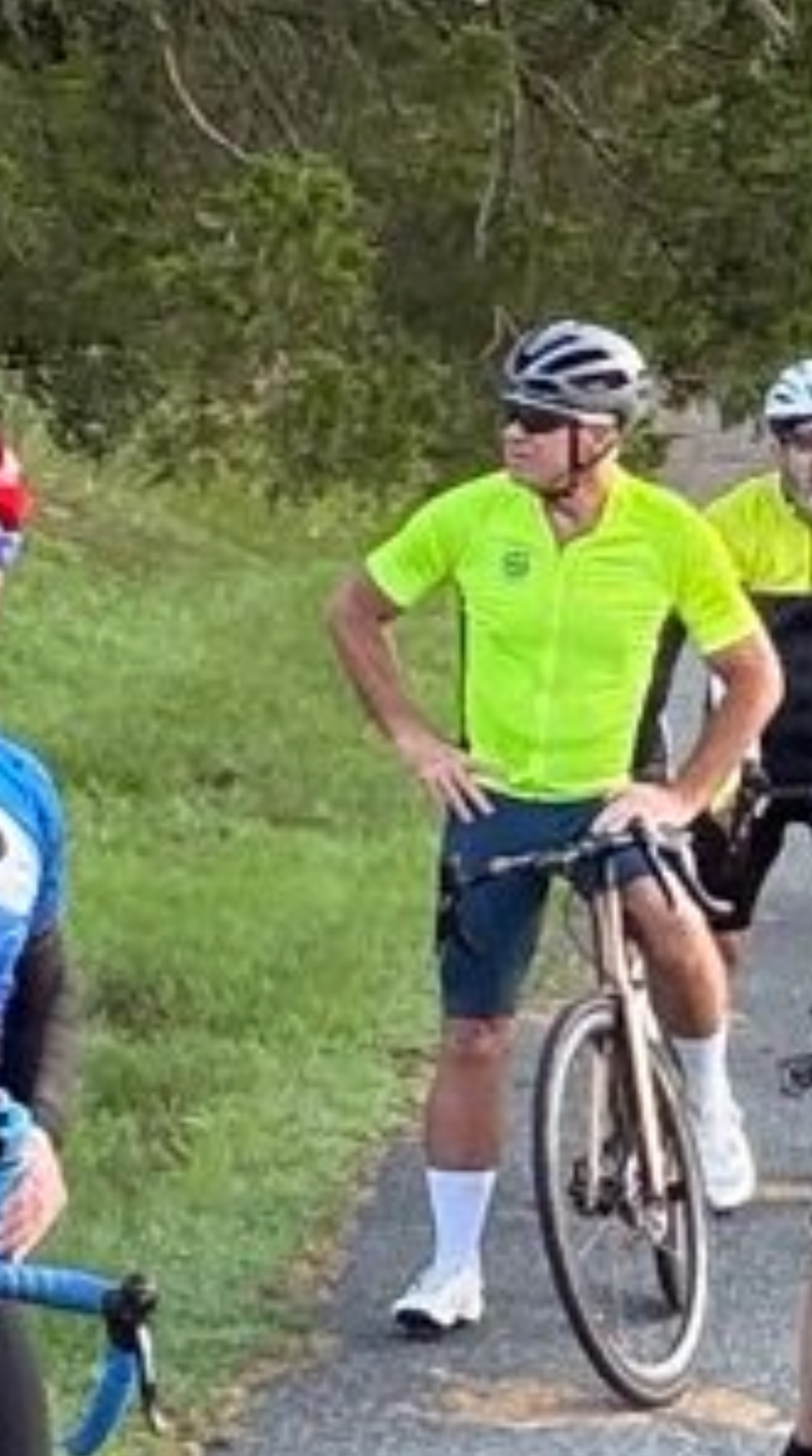 John Hooper, founder of Signal GLP, on a road bike in cycling kit