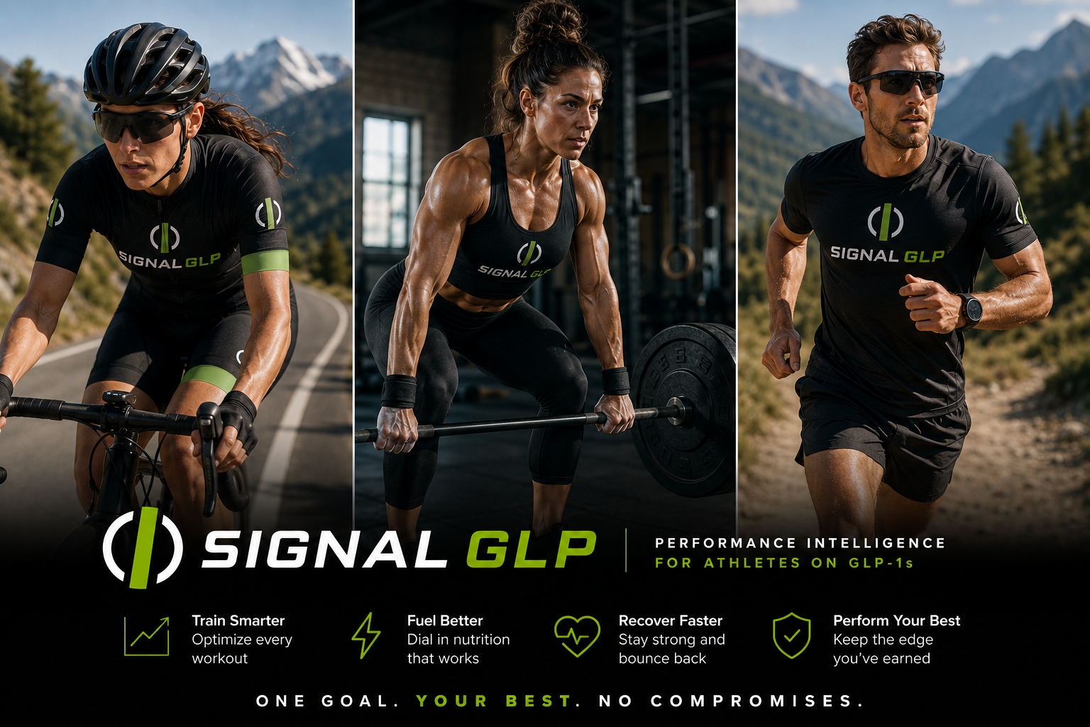 Athletes training on GLP-1s across cycling, strength, and running
