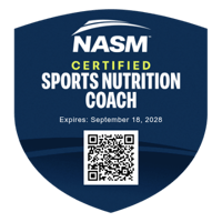 NASM Certified Sports Nutrition Coach (CSNC) badge
